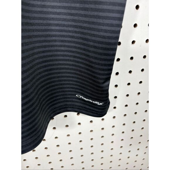 Oakley hydrolix striped polo shirt size L - Picture 5 of 6